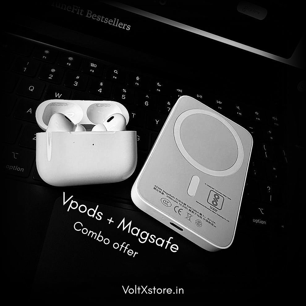 Vpods Pro 2nd Gen - USA Quality (ANC, PopUp Window, Working Serial Number, OG Box with MRP) 1-Yr Warranty & 15-Day Returns - Type C